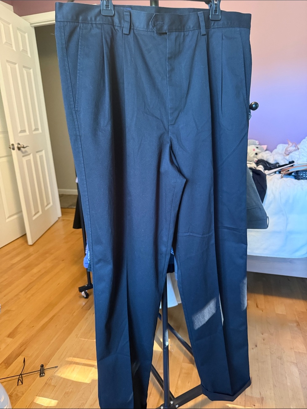 Cutter & Buck Dark Navy Pleated Dress Pants